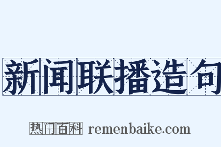 新闻联播造句是什么意思的图片
